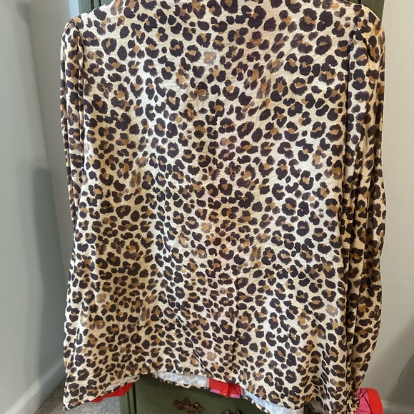 BiBi Leopard Print Top with Pink and red Accents NWOT - Picture 7 of 7